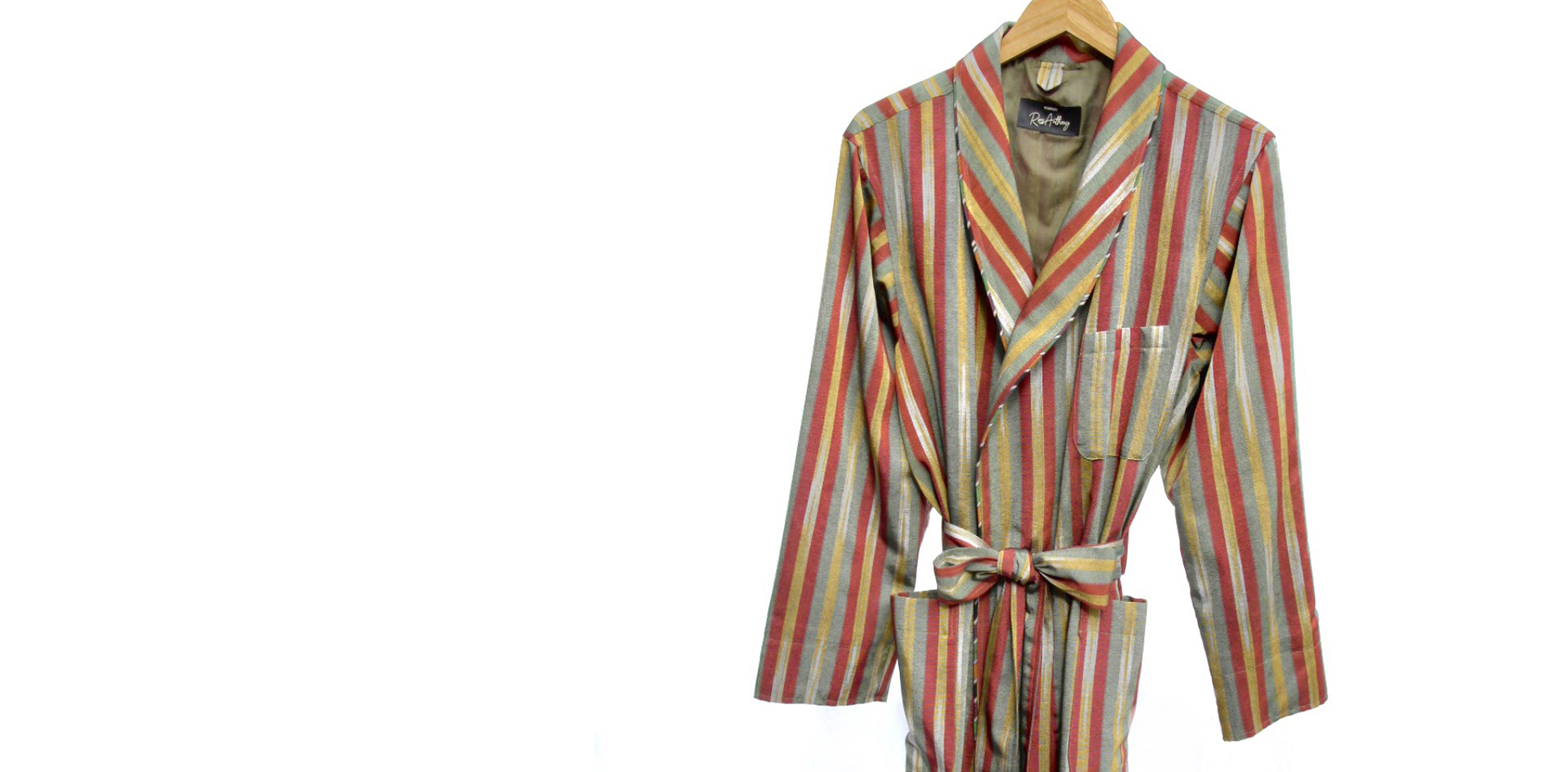 Silk Ikat Muslin Robe Colour Stripes main image 0